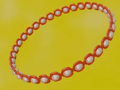 Elegant Gold Chain 3D Model Free low-poly 3D model