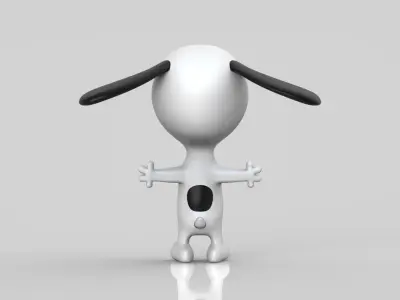Snoopy dog Low-poly 3D model