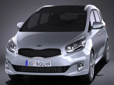 Kia Carens 2016 VRAY 3D model
