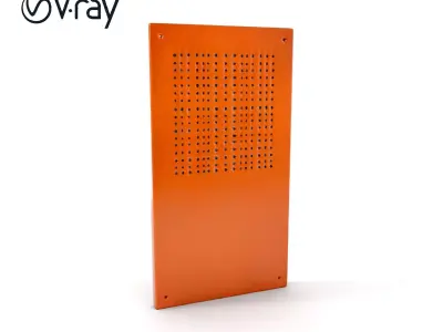 Rustic Metal Wall Panel Model Pack Low-poly 3D model