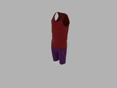 Sport Suit Low-poly 3D model 4