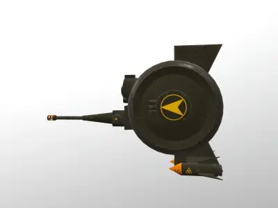 BattleBot Military Green Free low-poly 3D model