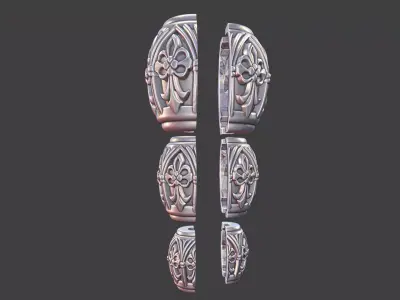 ORNATE BEAD THREE SIZES HALVED EASY CASTING BEADS 3D print model