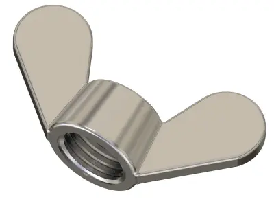 Steel Wing Nut 3D print model