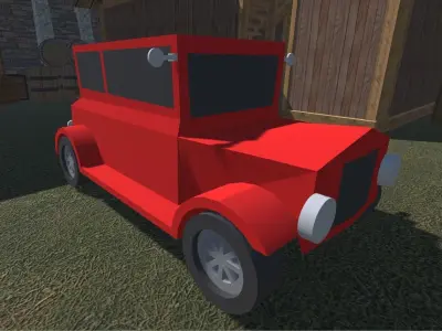 Classic Car Low Poly Free low-poly 3D model
