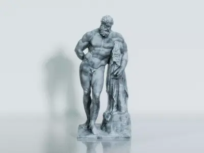 Marble Sculpture - Farnese Hercules Low-poly 3D model
