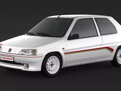 Peugeot 106 XSI RALLYE 3D model
