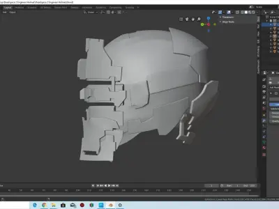 DeadSpace 2 Engineer Helmet  3D print model