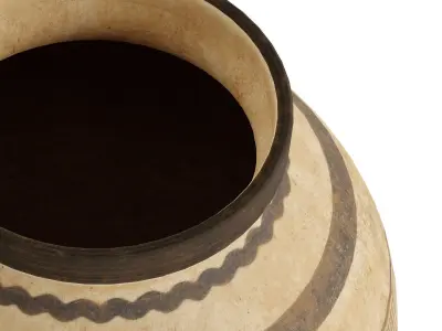 Large Ceramic Vase Lines 3D model