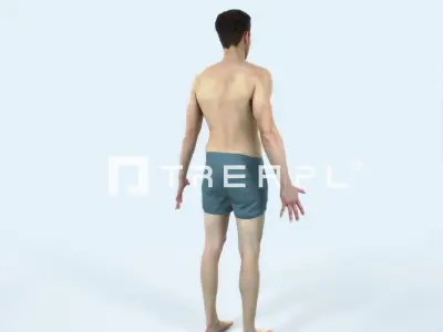 Virtue F Beach Animated Rigged Sports Man Low-poly 3D model