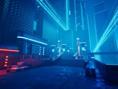 Electric City - Unreal Engine - Low-poly 3D model