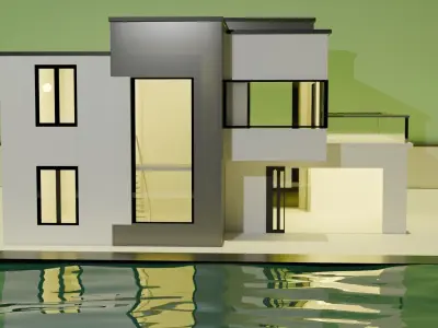 Modern House Low-poly 3D model buy