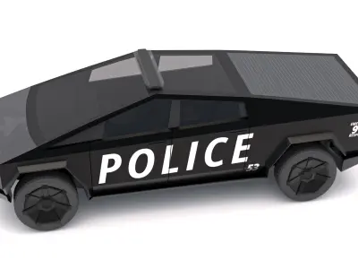 Tesla Police Cybertruck 3D model