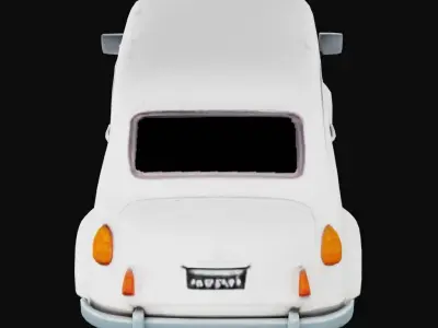 RetroMini car Low-poly 3D model