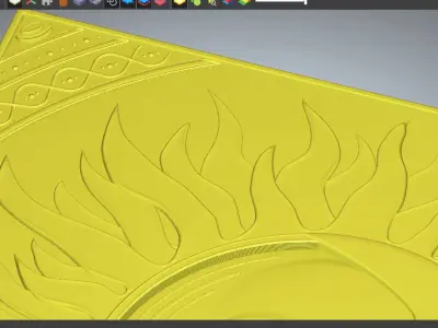 BED HEADBOARD SUN N MOON 3D print model