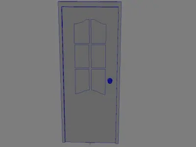 Door 1 wooden 3D model