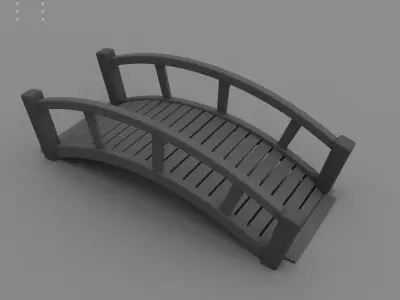 Wooden briz  Free low-poly 3D model