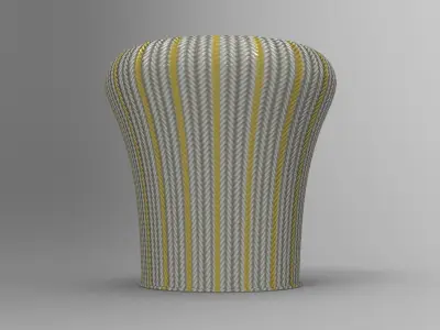 Hubbi Stool Low-poly 3D model