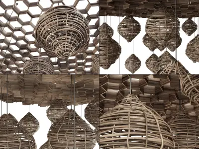 Branch Vespiary ceiling decor n1 3D model