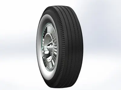 Wheels Fairlane 1957 for scale model 3D print model