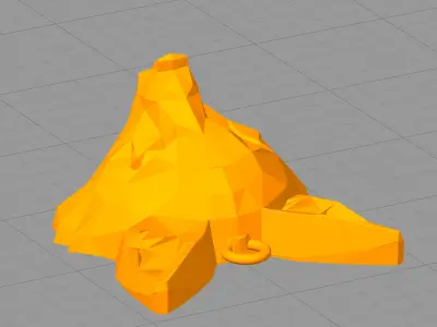 Low Poly Fox Keychain Free 3D print model