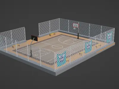 Basketball Stadium - Charlotte Hornets Low-poly 3D model