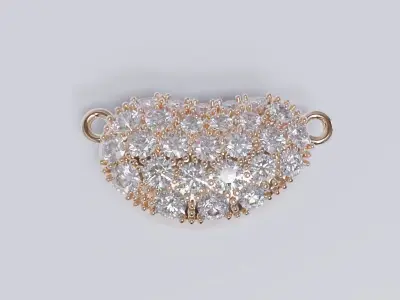 Diamond Bean tiffany design pendant 3D print model