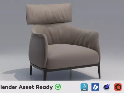 Archibald Lounge Chair 3D model