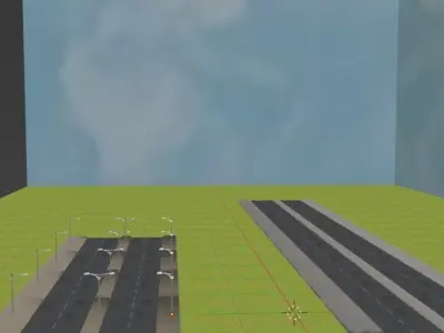 Realistic road  Free low-poly 3D model
