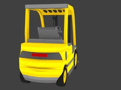 Forklift truck Low-poly 3D model