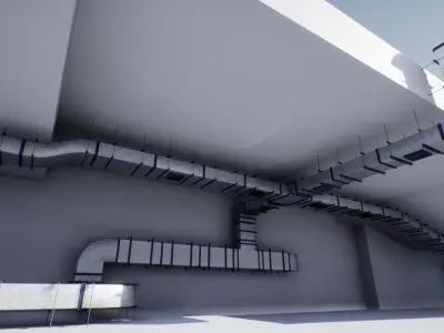 Ventilation Duct PACK UE4 Low-poly 3D model