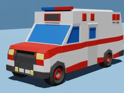 Low Poly Cars Pack Low-poly 3D model