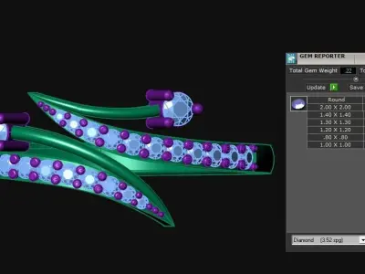 Diamond Jewelry Ring  3D print model