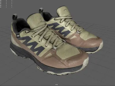 Womens Hiking Shoes Low-poly 3D model