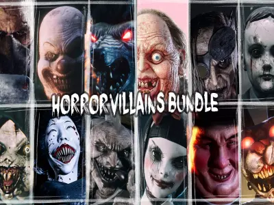 Horror Villains Bundle - Rigged and Animated Low-poly 3D model