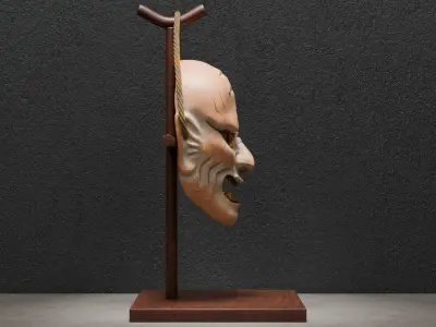 Tiger Mask Theater Noh Japanese 3D model 3D model