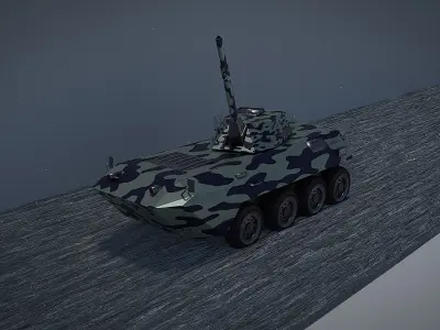 Urban AMV Armored Mortar Vehicle Urban Version 3D model