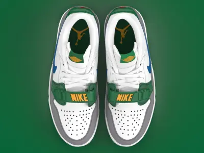 Air Jordan Legacy 312 Low Pine Green Low-poly 3D model