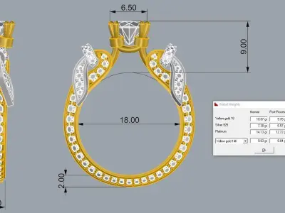 Gold ring Jewelry 3D print model