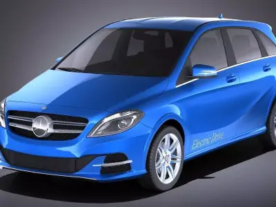 Mercedes-Benz B-class Electric Drive 2016 VRAY 3D model