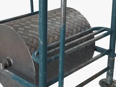 Running iron drum 3D model