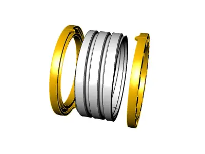 N014 Fashionable wedding ring 3D print model