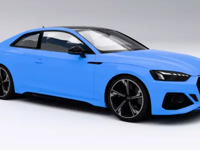 Audi RS5 Coupe 2020 Low-poly 3D model