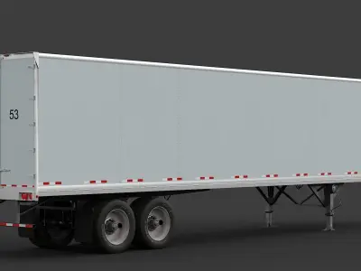 Refrigerated Semitrailer Low-poly 3D model