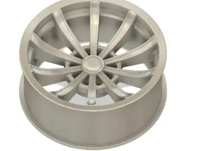 3D printable modern slide wheel with accessories 3D print model