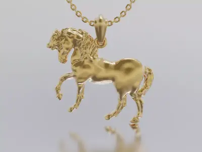 horse pendant 3D print model