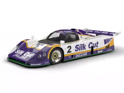 Jaguar XJR-9 Silk Cut Racing 1988 3d model 3D model