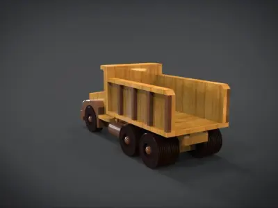 Toy Dump Truck Low-poly 3D model