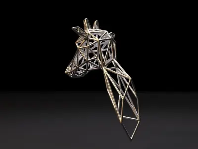 Giraffe on the wall 3D print model