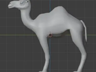 Rigged low poly camel Low-poly 3D model